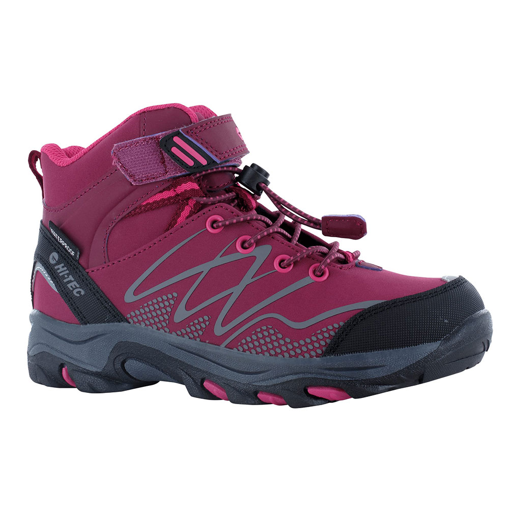 Hi-tec Kids Blackout Mid Waterproof Walking Boots-pink-2 Junior