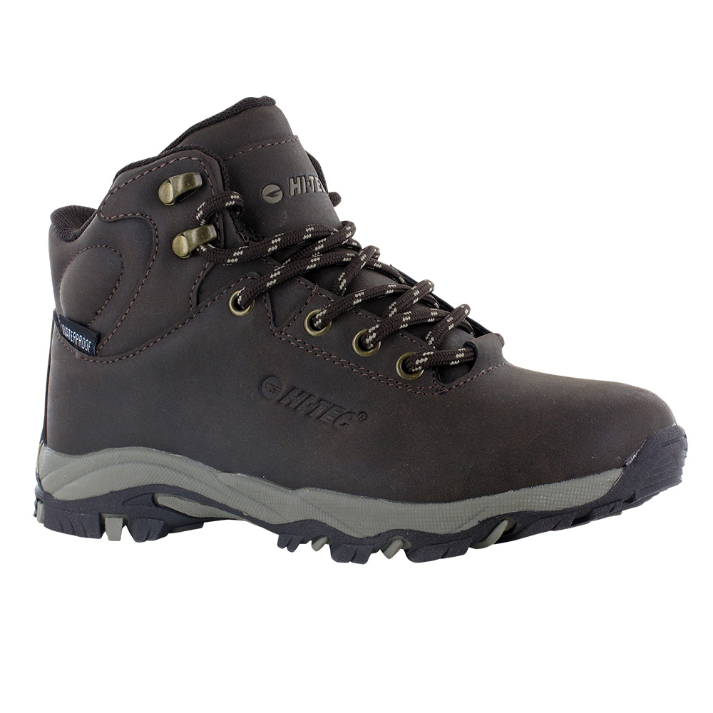 Hi-tec Kids Romper Waterproof Hiking Boots -brown-5 Junior