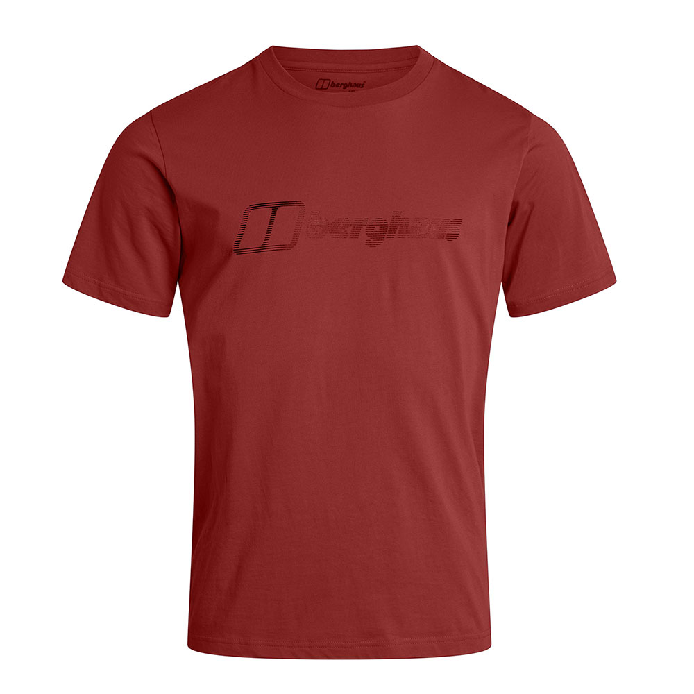 Berghaus Mens Modern Logo T-shirt-red Ochre-l