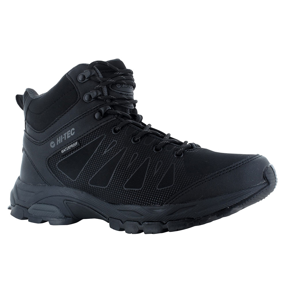 Hi-tec Mens Raven Mid Waterproof Walking Boots-black / Charcoal-10