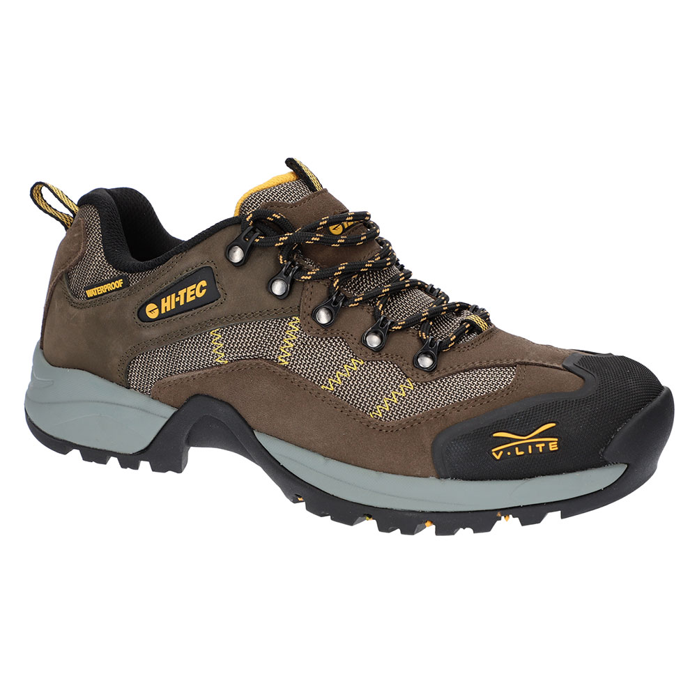 Hi-tec Mens Sierra V-lite Speedhike Low Waterproof Walking Shoes-brown-10