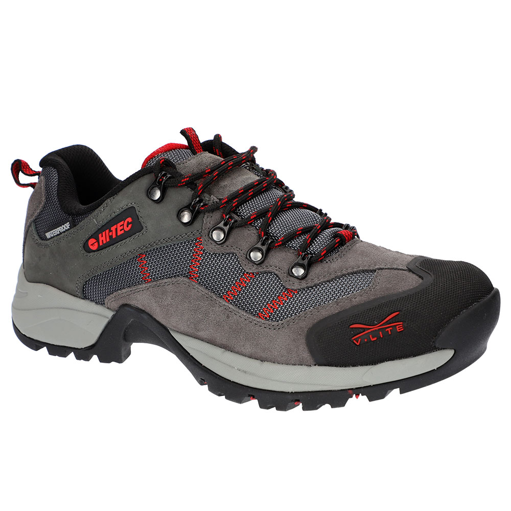 Hi-tec Mens Sierra V-lite Speedhike Low Waterproof Walking Shoes-grey-10