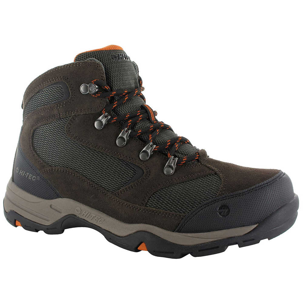 Hi-tec Mens Storm Wide Waterproof Light Hiking Boots-dark Chocolate / Dark Taupe / Burnt Orange-10