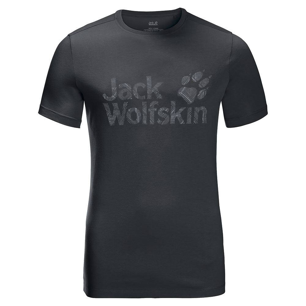 Jack Wolfskin Mens Brand Logo T-shirt-phantom-m