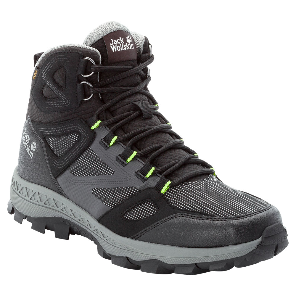 Jack Wolfskin Mens Downhill Texapore Waterproof Walking Boots-black / Grey-10