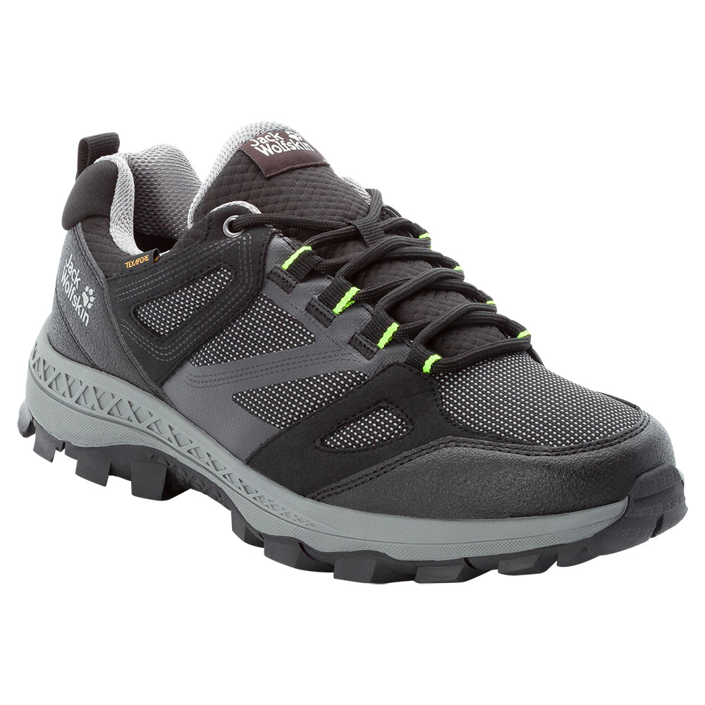 Jack Wolfskin Mens Downhill Texapore Waterproof Walking Shoes-black / Grey-10