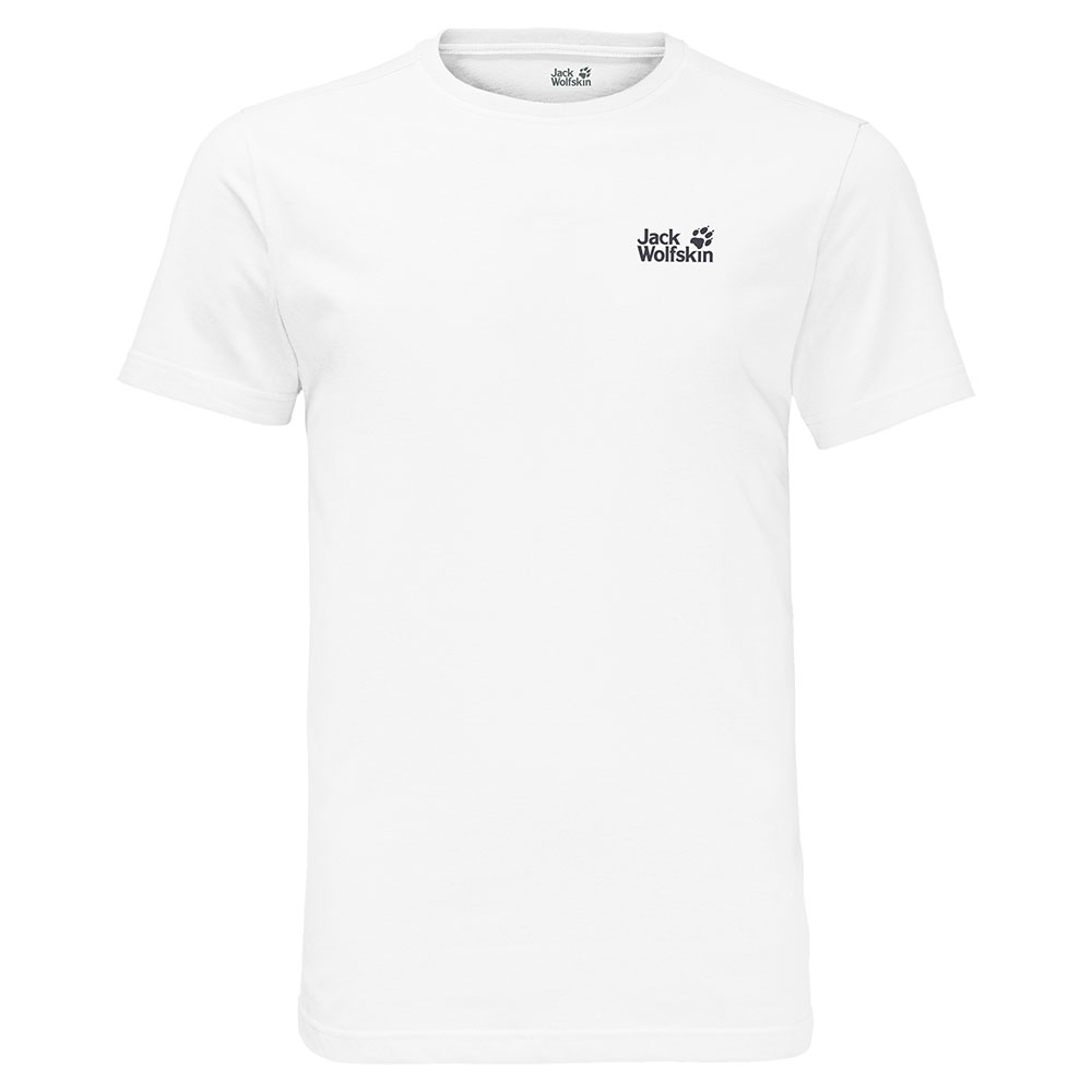 Jack Wolfskin Mens Essential T-shirt-white Rush-s