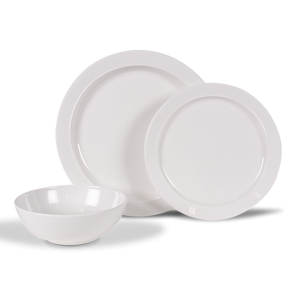 Kampa Non-slip 12-piece Dinner Set-white