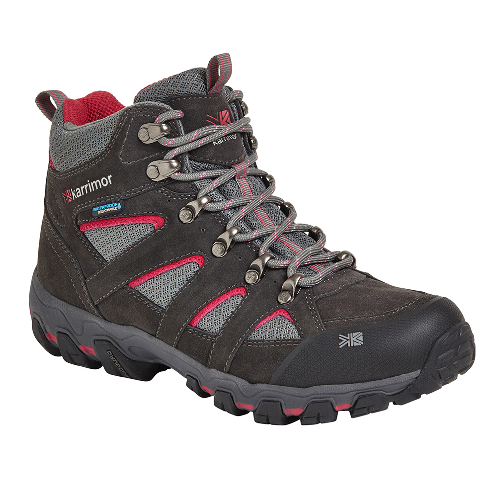 Karrimor Womens Bodmin V Mid Hiking Boot - Dark Grey / Cochineal - 4