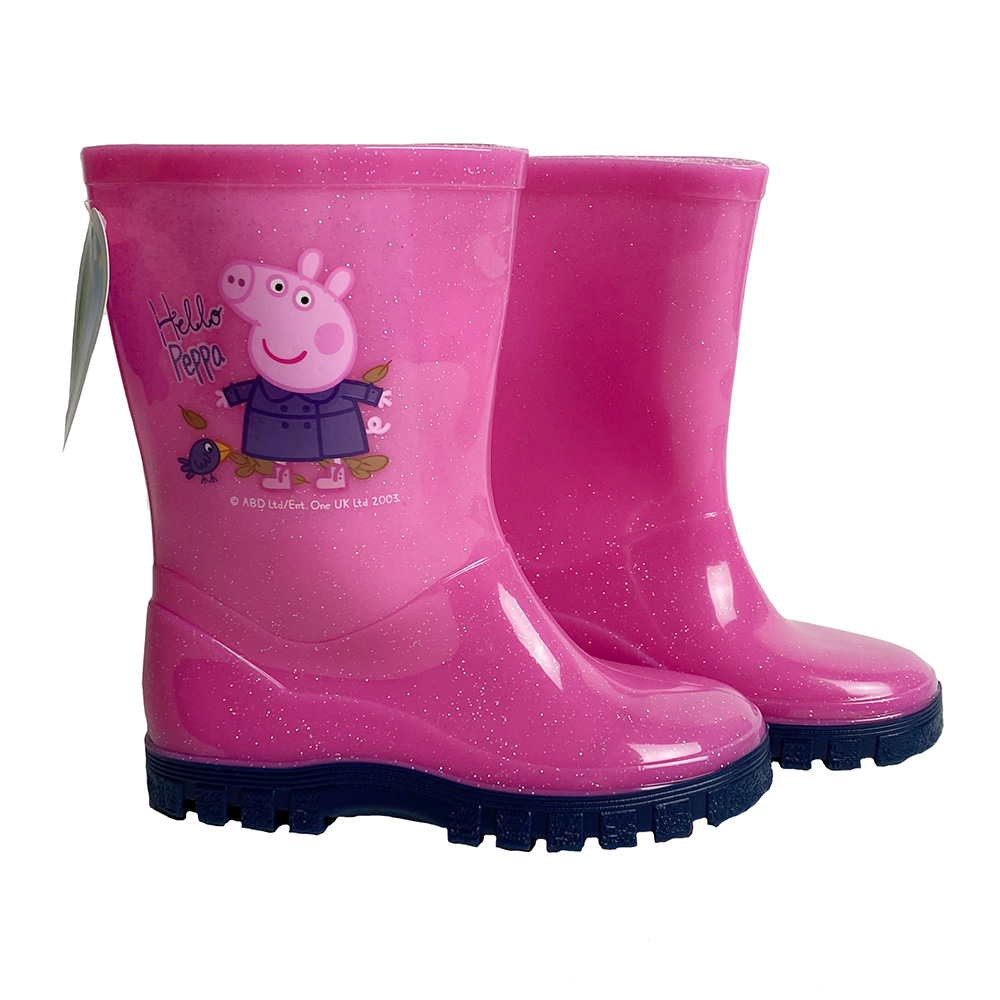 Kids Peppa Pig Birdsong Mini Wellingtons-pink / Navy-10 Infant