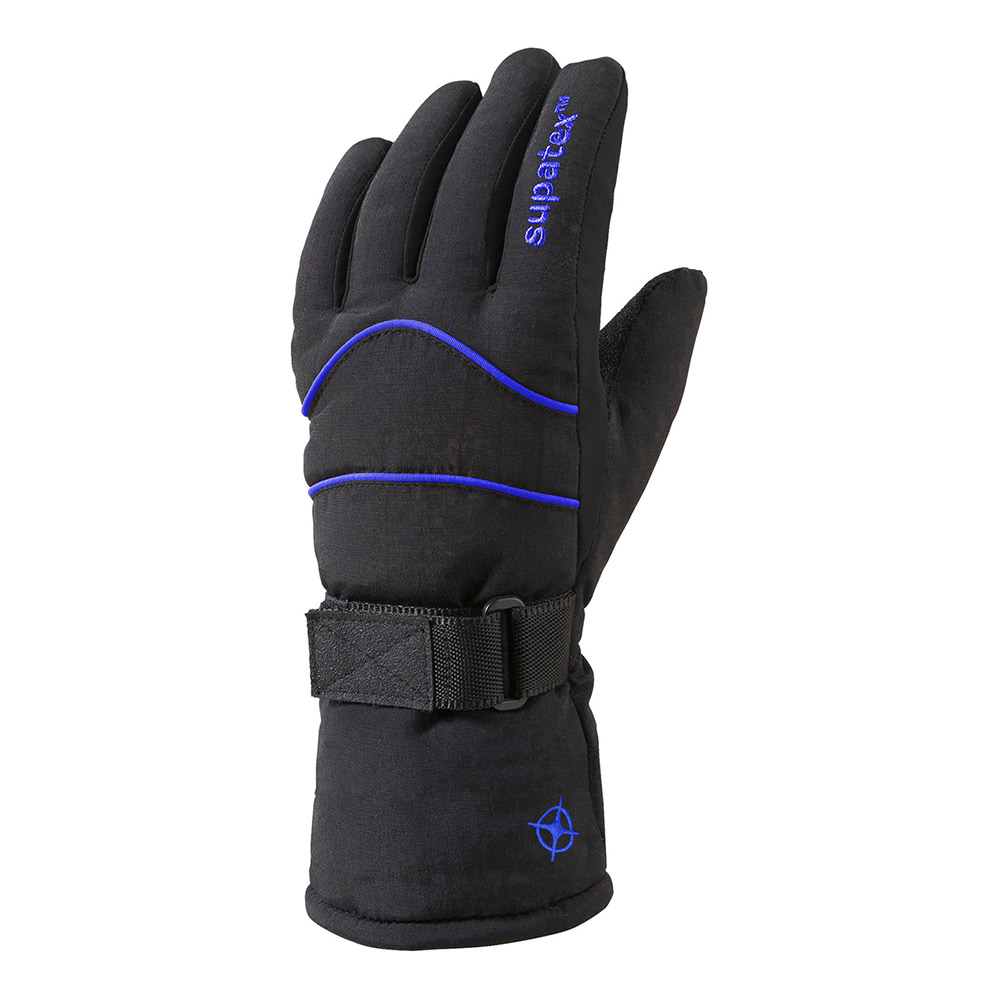 Manbi Kids Rocket Waterproof Ski Gloves - Black/blue - 11/12 Years