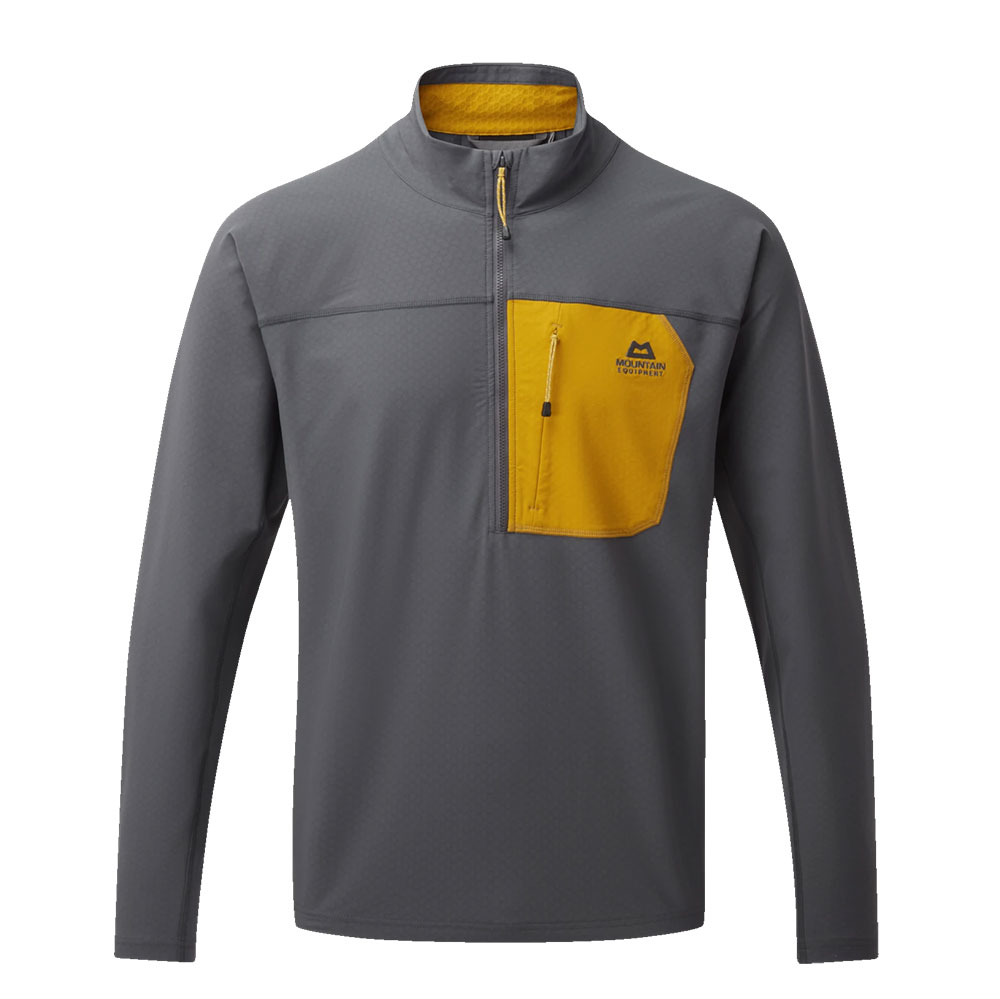 Mountain Equipment Mens Arrow 1/4 Zip Softshell T-shirt-anvil Grey-2xl