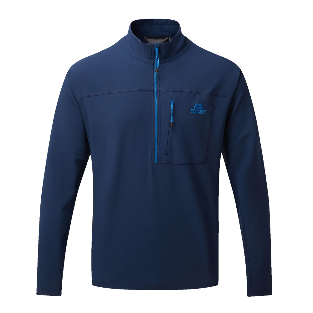 Mountain Equipment Mens Arrow 1/4 Zip Softshell T-shirt-medieval Blue-2xl