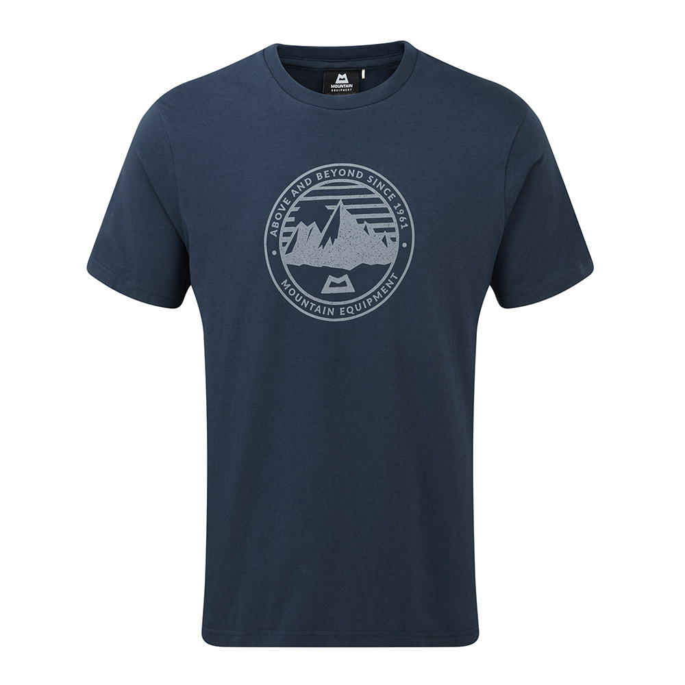 Mountain Equipment Mens Roundel T-shirt-denim Blue-m