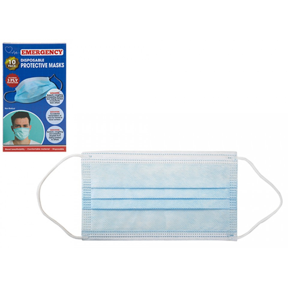 Pms Disposable Face Masks - Non-medical (10 Pack)