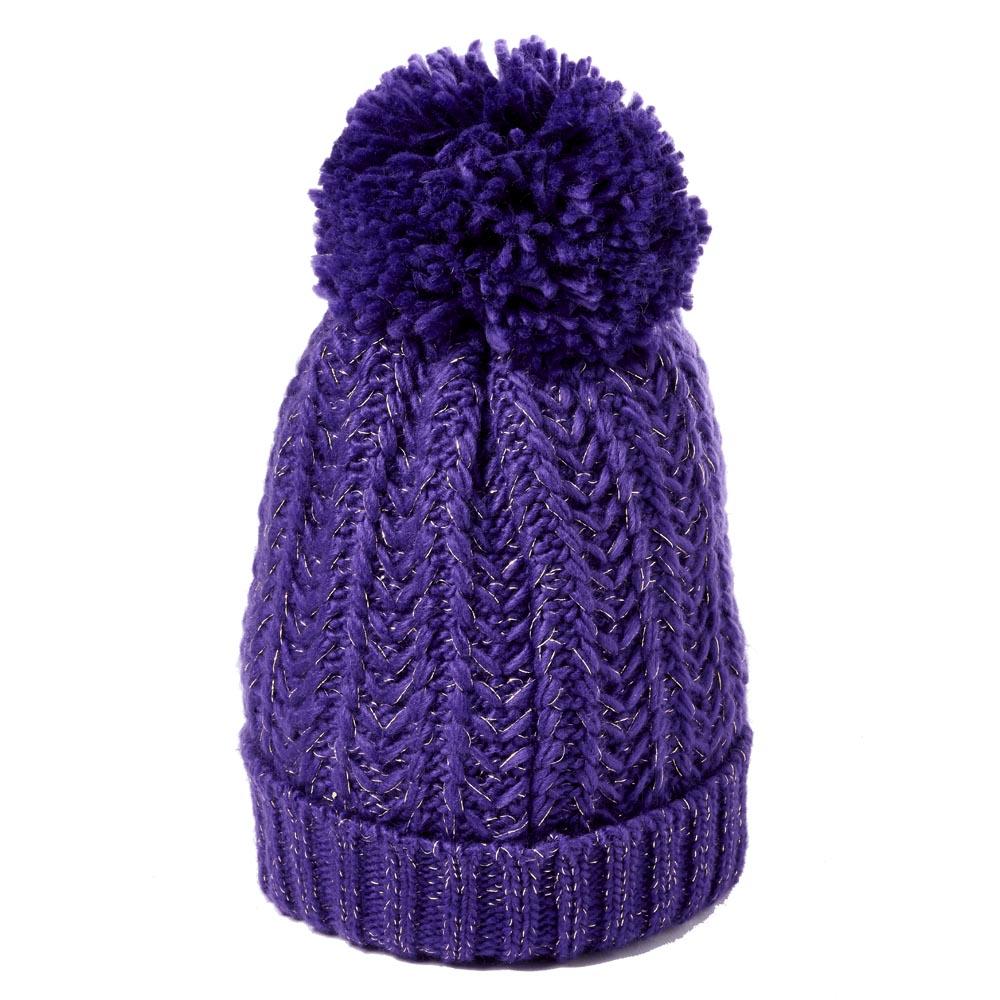 Pro Climate Womens Holden Waterproof Knitted Hat-purple
