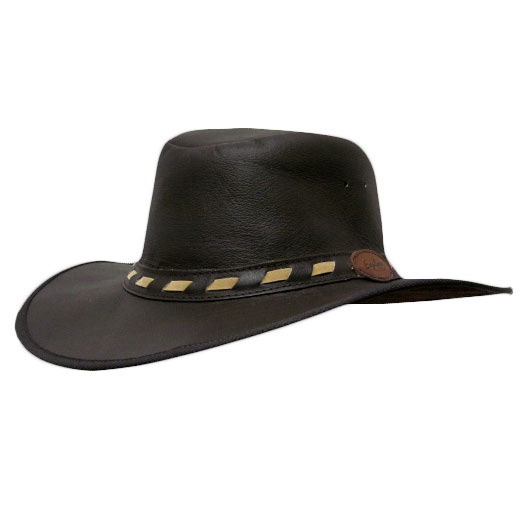 Pudney Kalahari King Leather Hat-brown-l