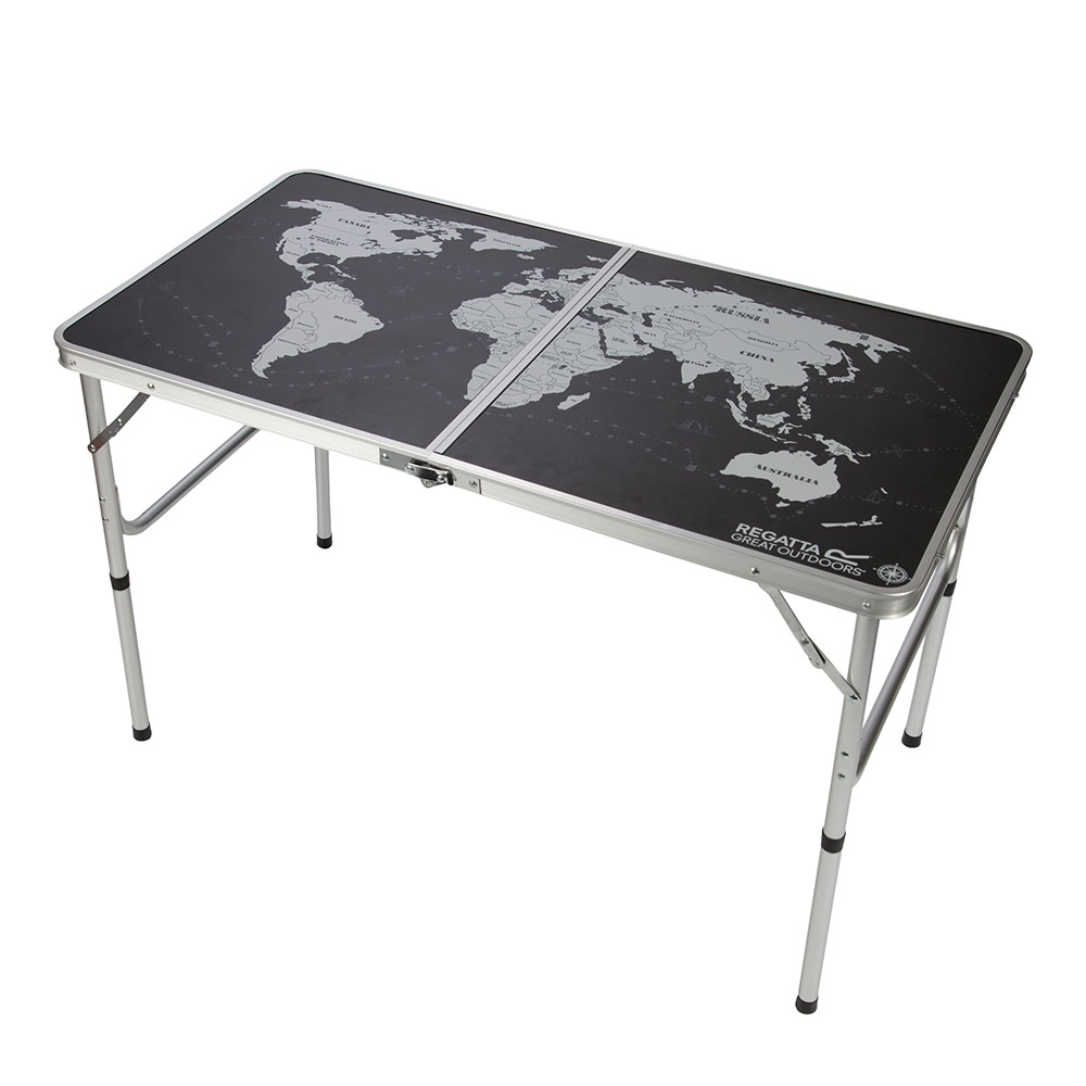 Regatta Folding Games Table - Black / Silver