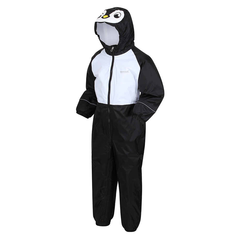 Regatta Kids Mudplay Iii Waterproof Suit-black Penguin-12-18 Months