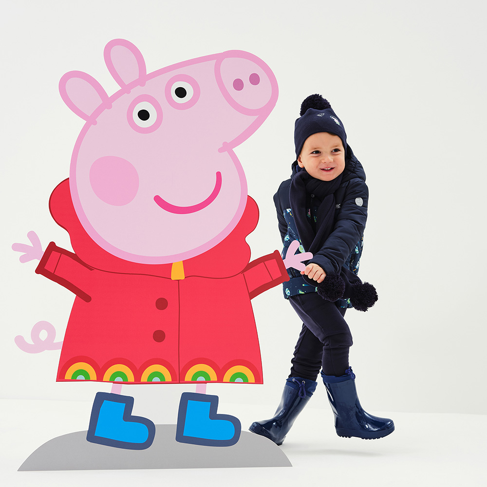 Regatta Kids Peppa Pig Hat  Scarf And Mitt Set-navy-1-3 Years