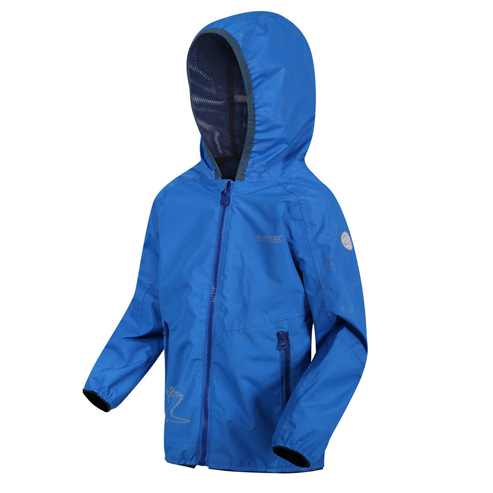 Regatta Kids Peppa Pig Reflective Active Waterproof Jacket-blue Dino-4-5 Years