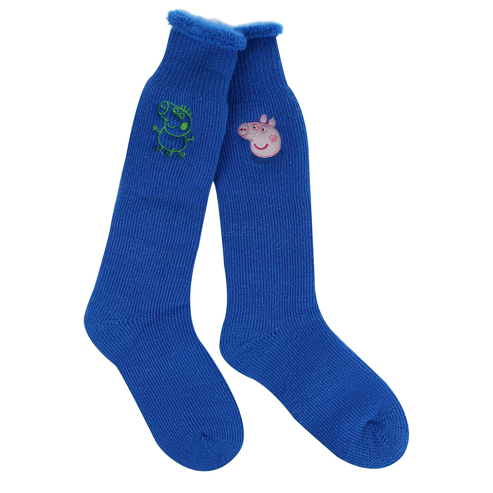 Regatta Kids Peppa Pig Wellington Socks (2 Pairs)-blue George-13 Junior - 2 Junior