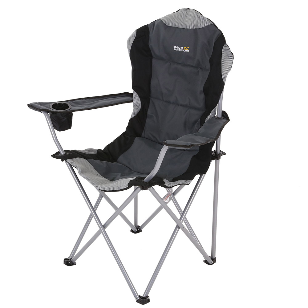 Regatta Kruza Camping Chair-black / Seal Grey