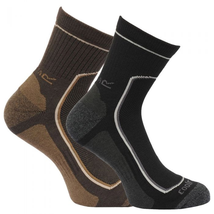 Regatta Mens Active Lifestyle Socks - Black / Clover 6-8