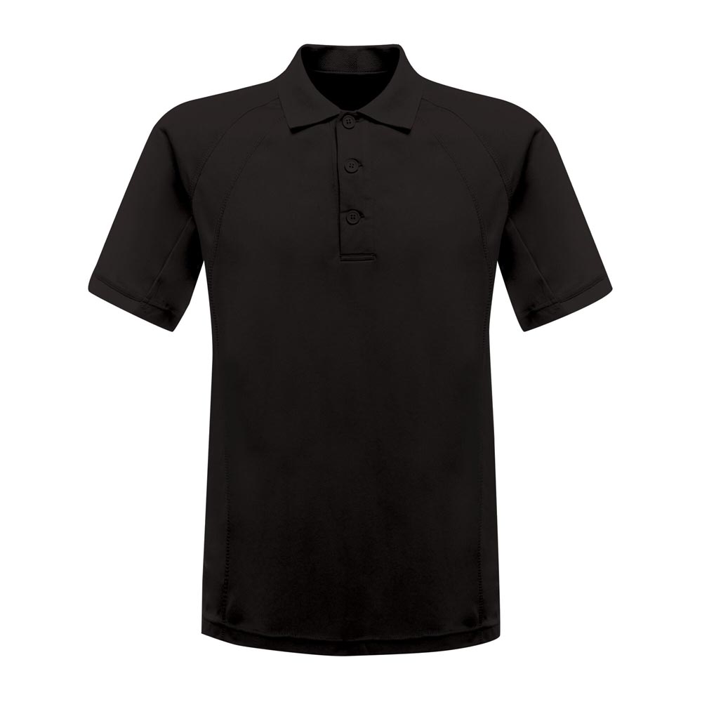 Regatta Mens Coolweave Polo T-shirt - Black - 2xl