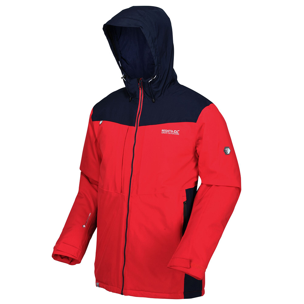 Regatta Mens Highton Stretch Waterproof Insulated Jacket-true Red / Nightfall Navy-s