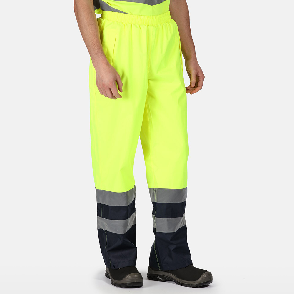 Regatta Mens Hi-vis Pro Waterproof Reflective Work Overtrousers-hi Vis Yellow-2xl