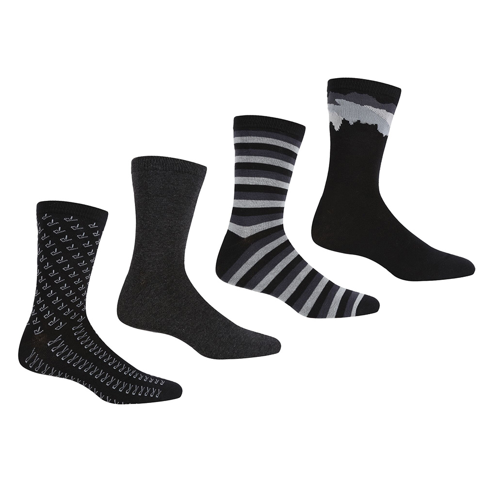 Regatta Mens Lifestyle Socks (4 Pack)-black-6 - 8