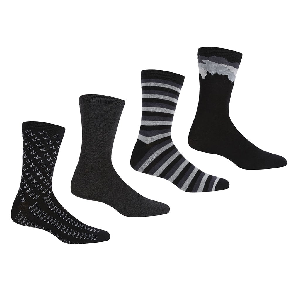 Regatta Mens Lifestyle Socks (4 Pack)-black-9 - 11