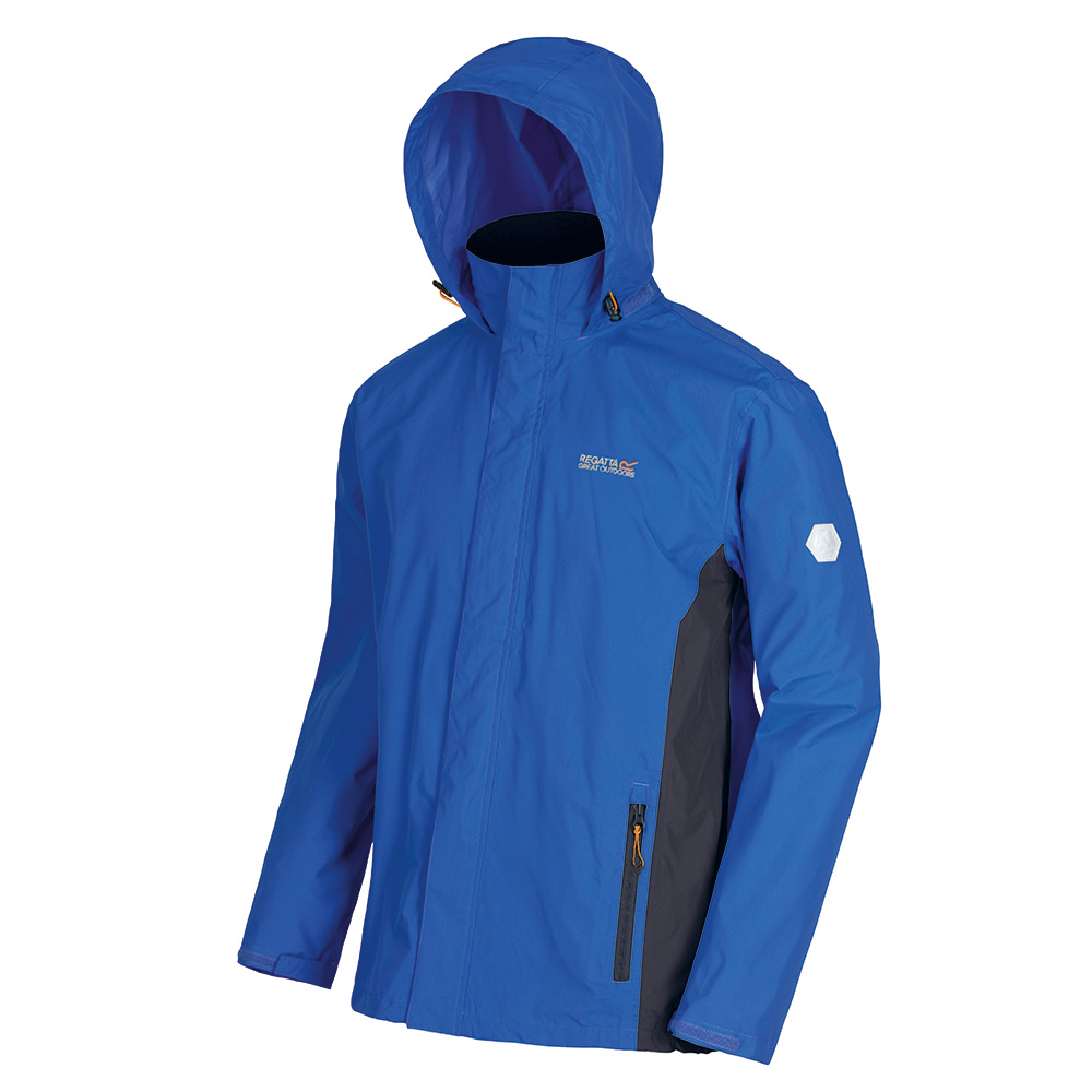 Regatta Mens Matt Waterproof Jacket - Oxford Blue / Iron - 3xl