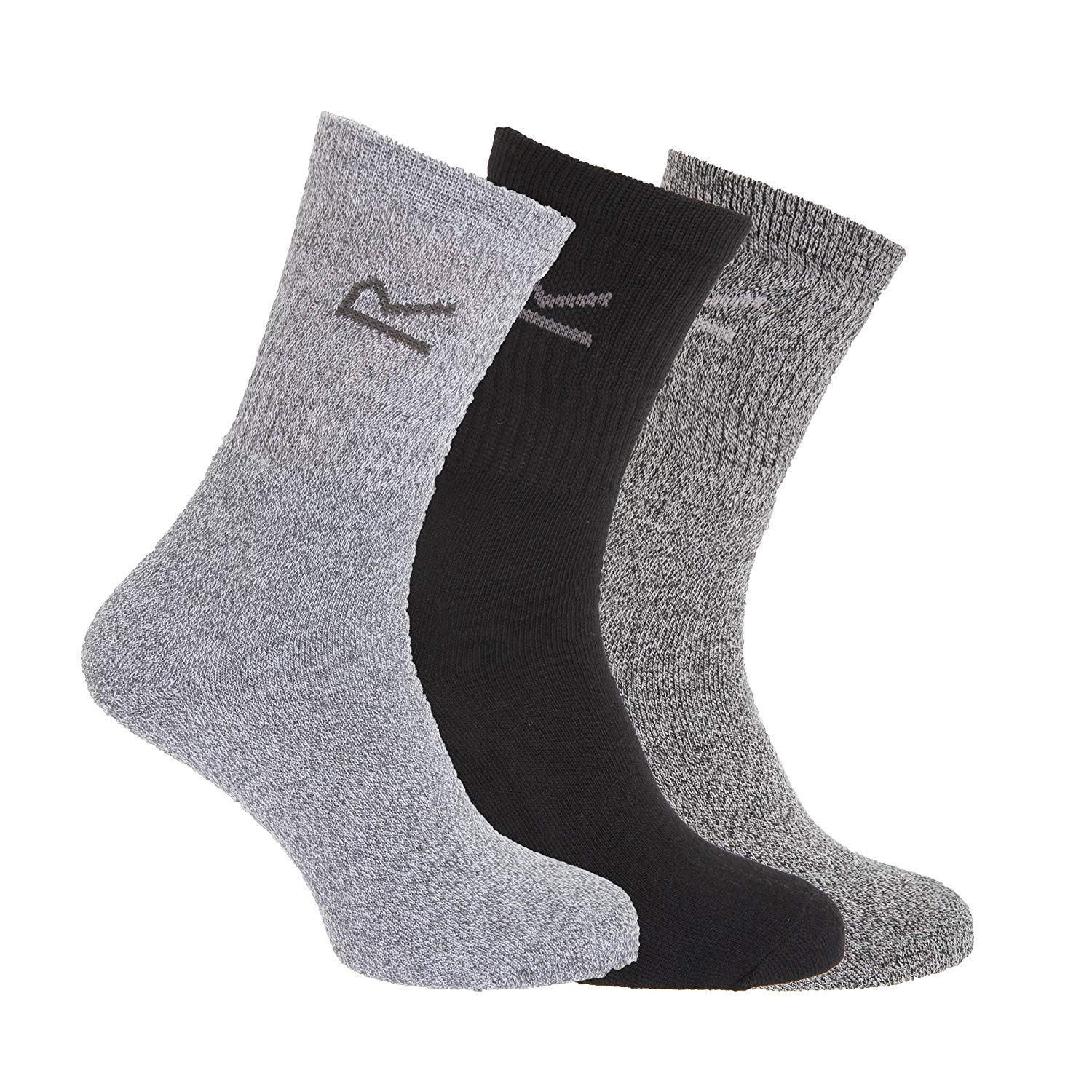 Regatta Mens Socks (3 Pack) - Grey Marl - One Size
