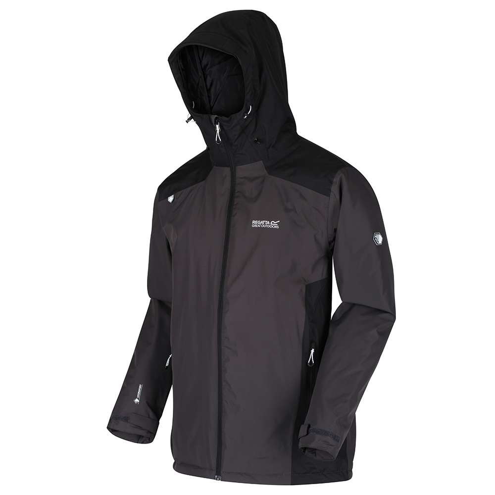 Regatta Mens Thornridge Ii Waterproof Insulated Jacket-ash / Black-3xl