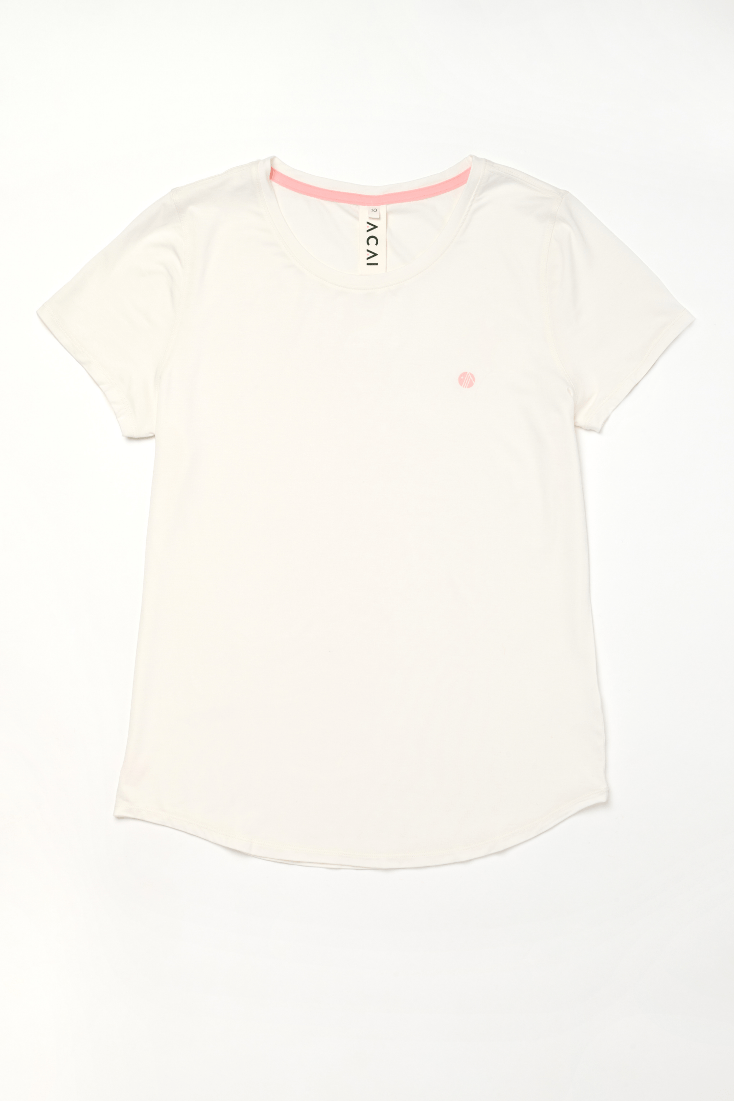 Acai T-shirts - On The Go Tee - Off White - Uk8 - Womens