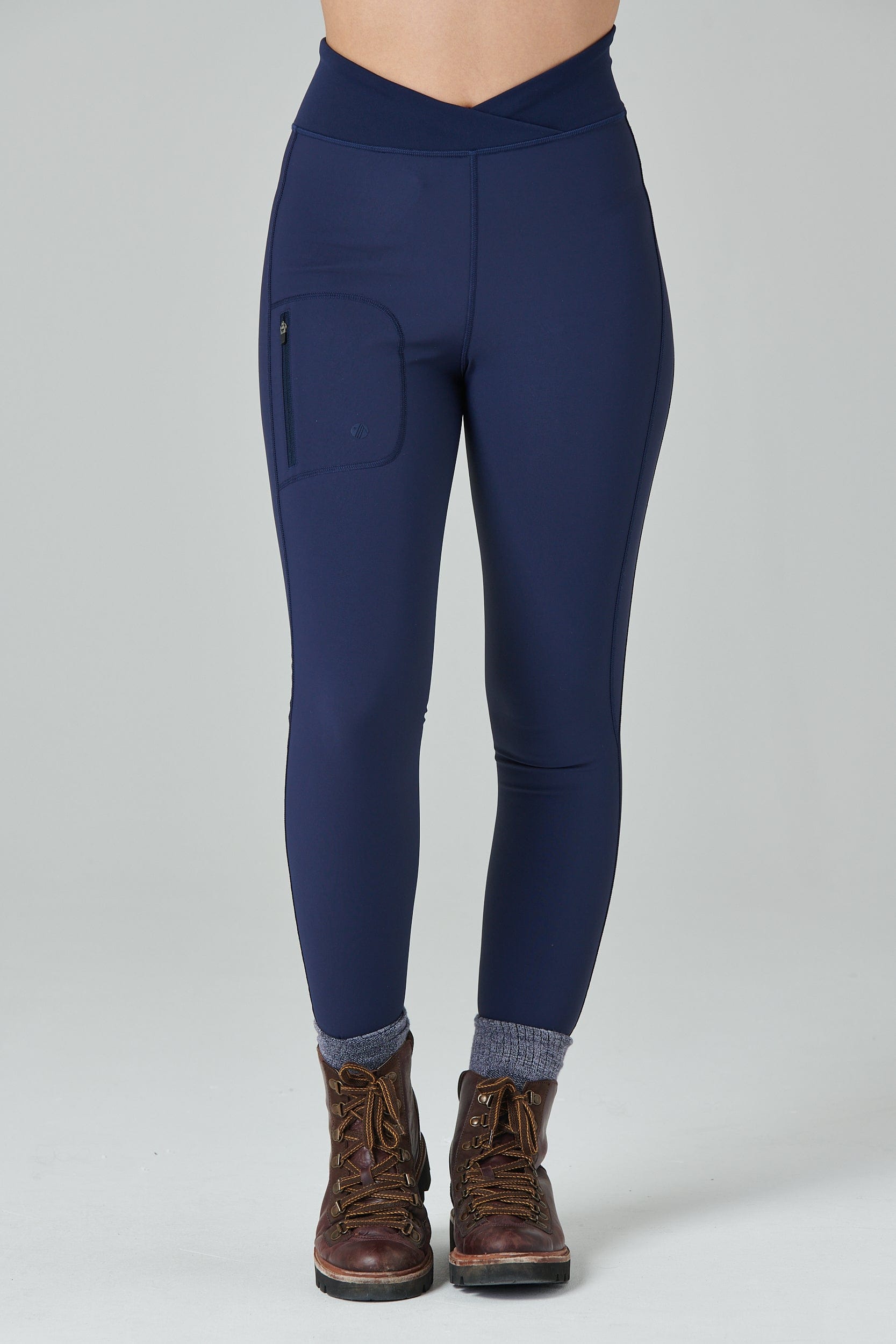Acai Leggings - Shower Resistant Softshell Leggings - Deep Navy - Large / Uk14 - Womens