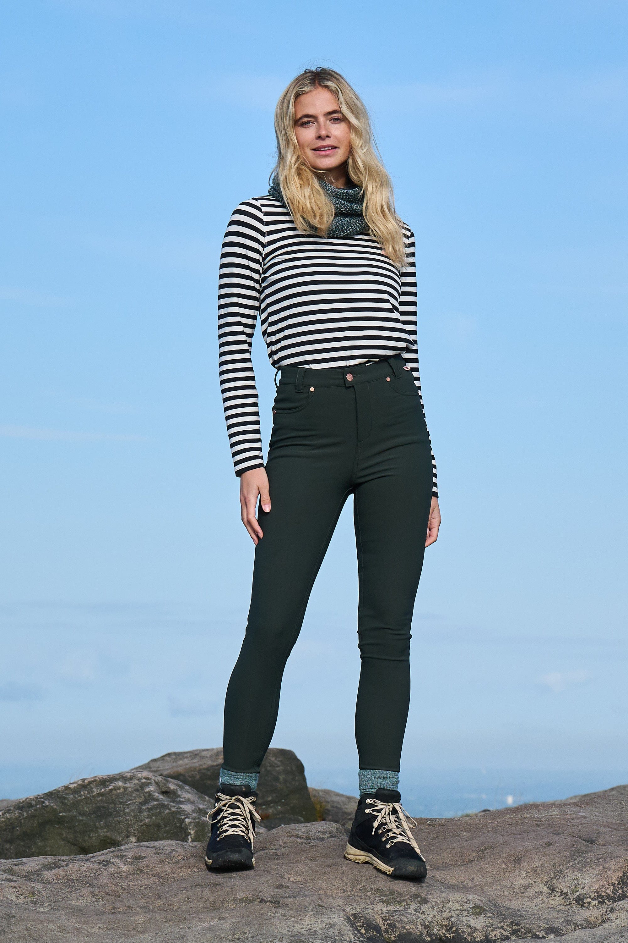 Acai Trousers - High-abrasion Aventurite Skinny Outdoor Trousers - Pine - 40r / Uk22 - Womens