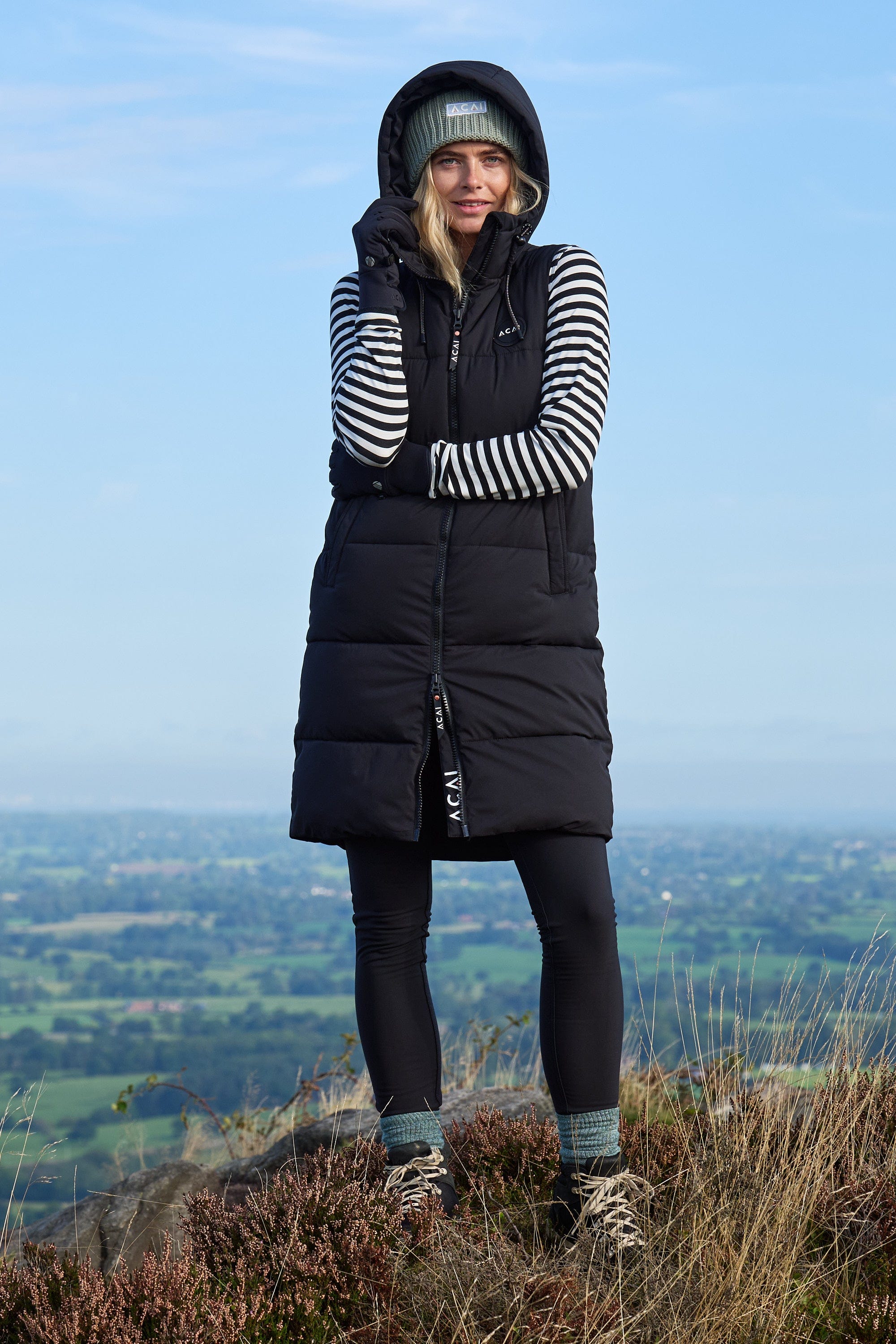 Acai Jackets - Envelop Longline Gilet - Black - Uk16 - Womens