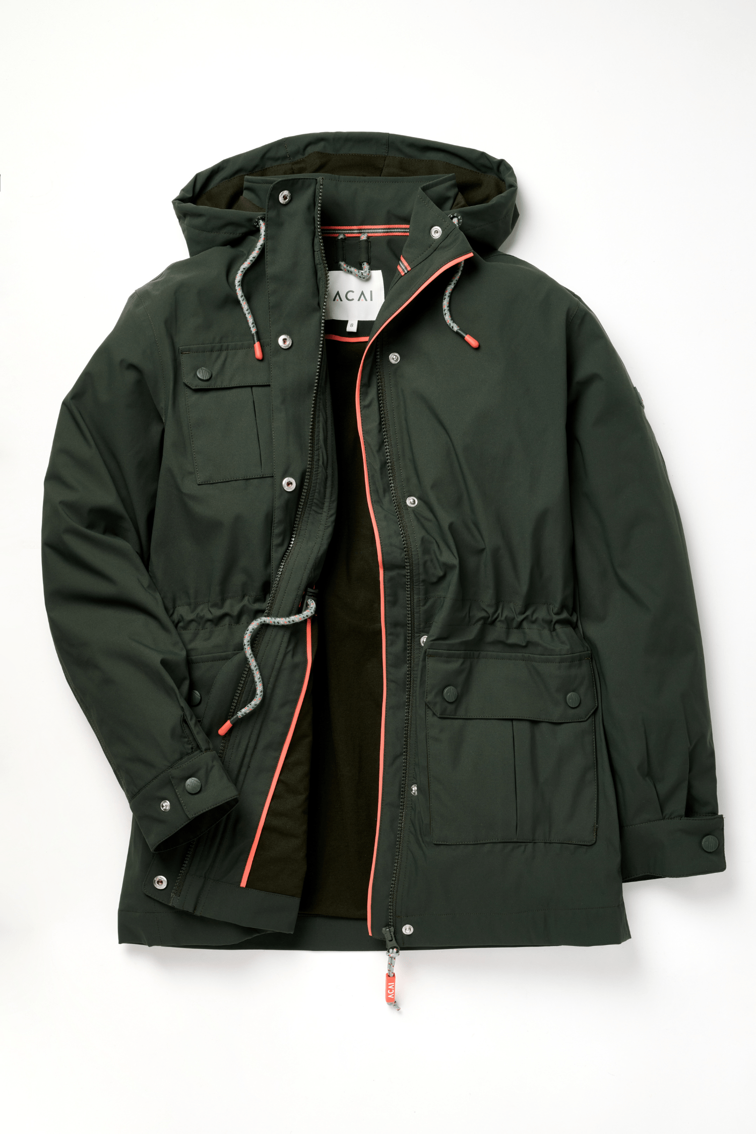Acai Jackets - River Waterproof Jacket - Deep Khaki - Uk16 - Womens