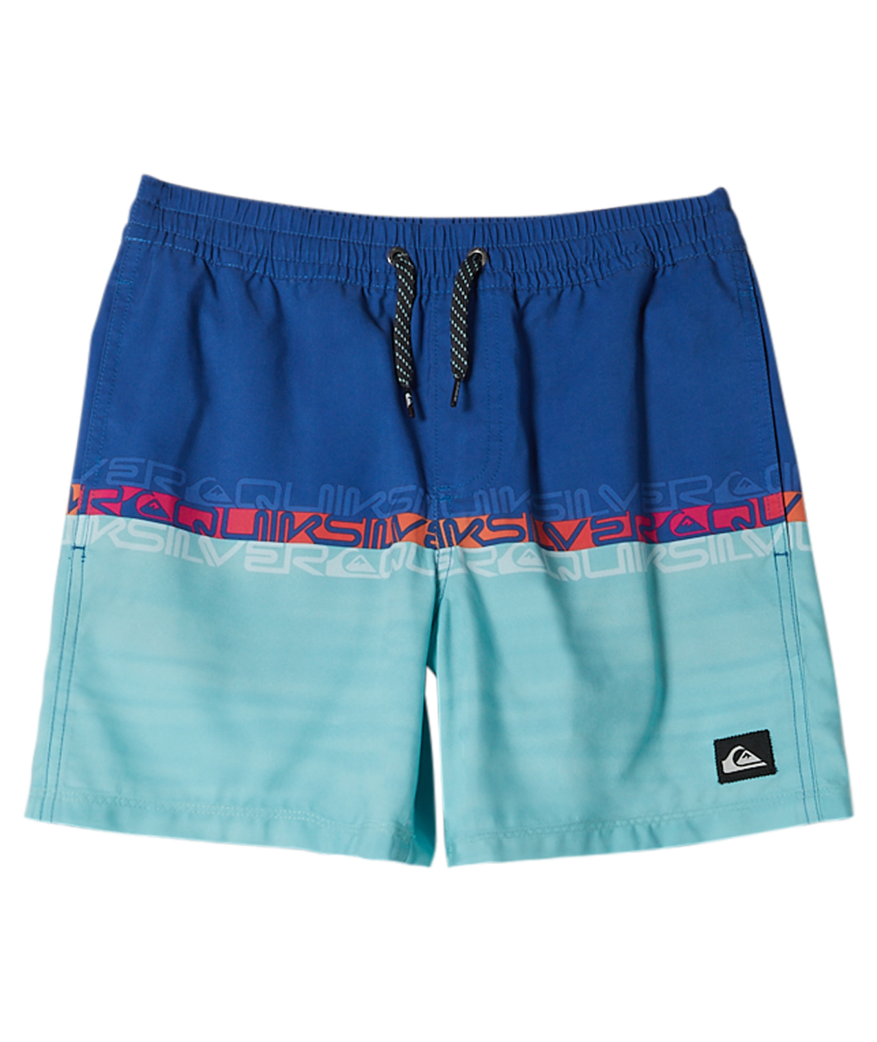 Boys Everyday Wordblock Volley Shorts In Monaco Blue