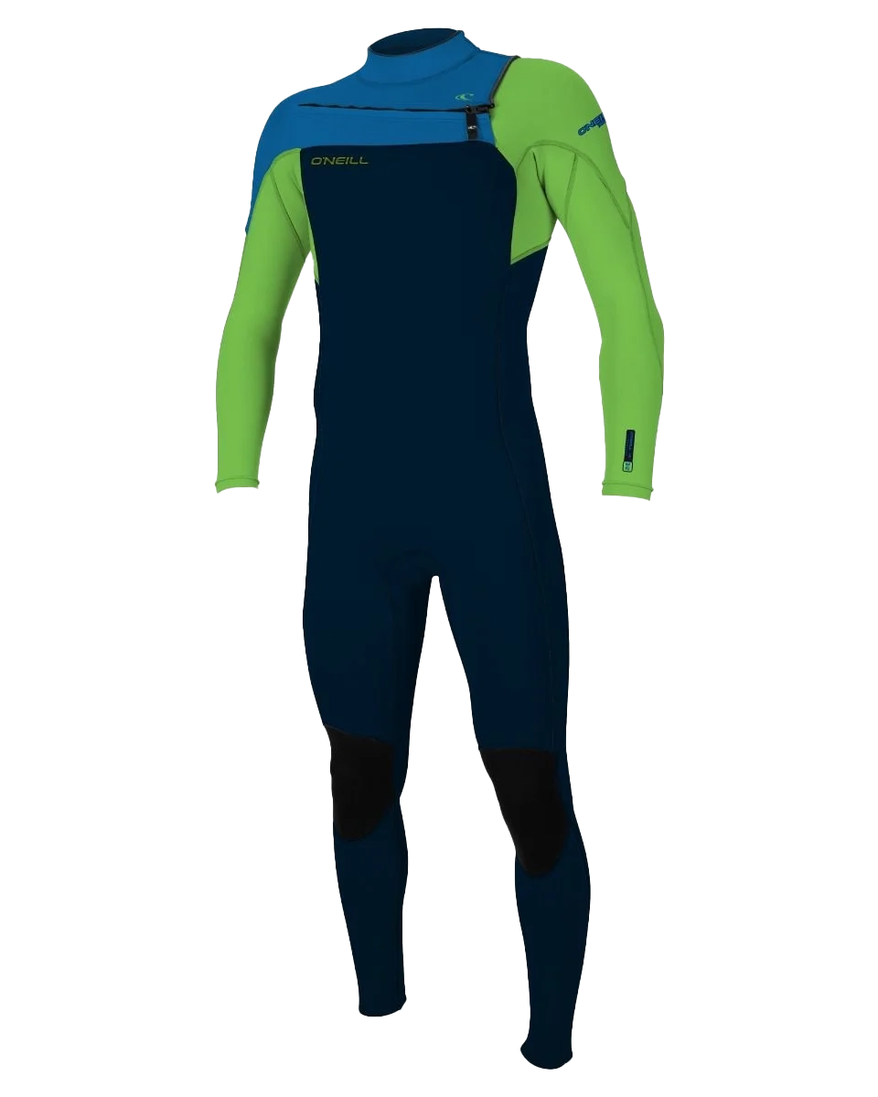 Boys Hammer 3/2mm Chest Zip Wetsuit In Abyss  DaygloandOcean