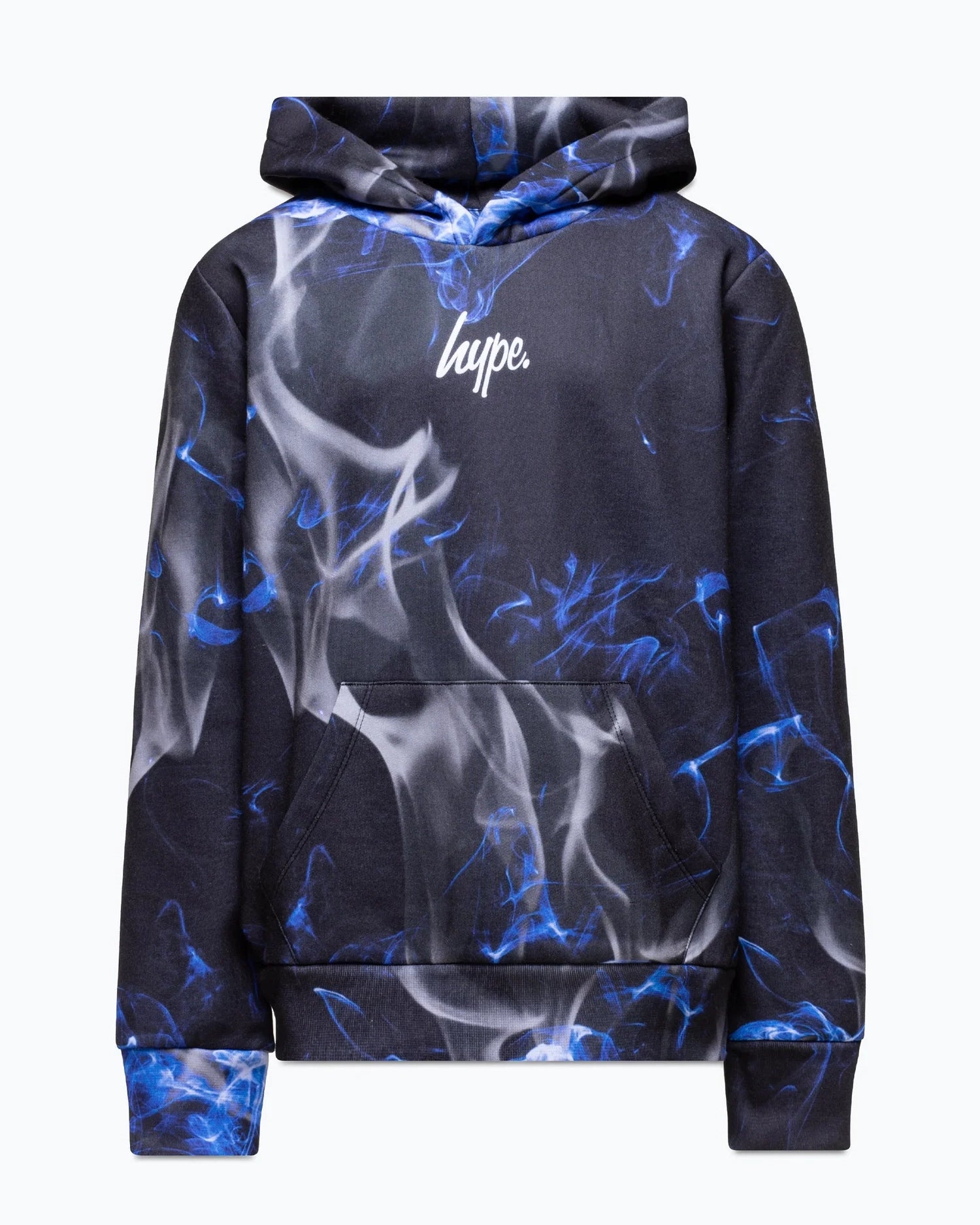 Boys Lightning Sky Mini Script Hoodie In Blue