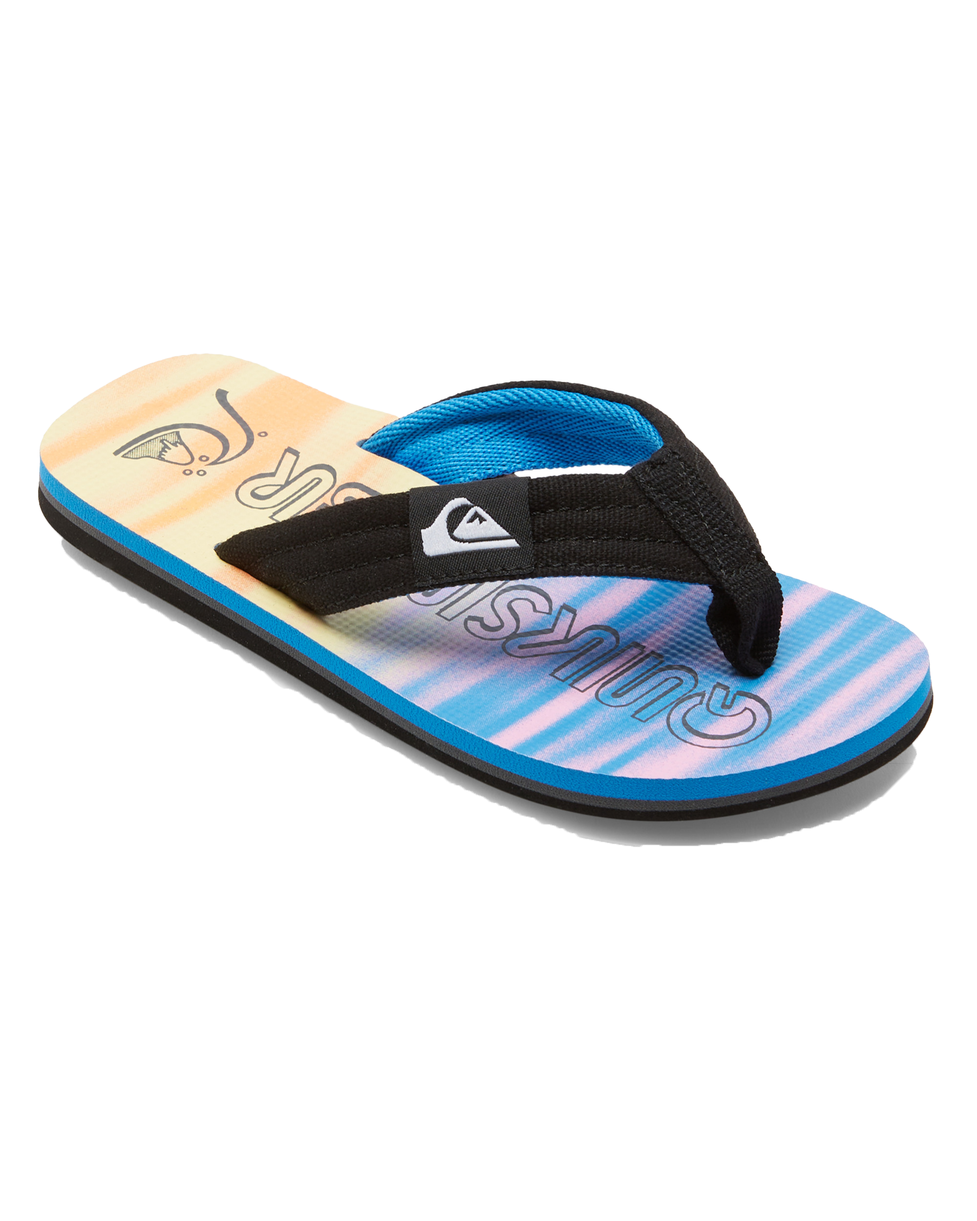 Boys Molokai Layback Flip Flops In Black  BlueandPink