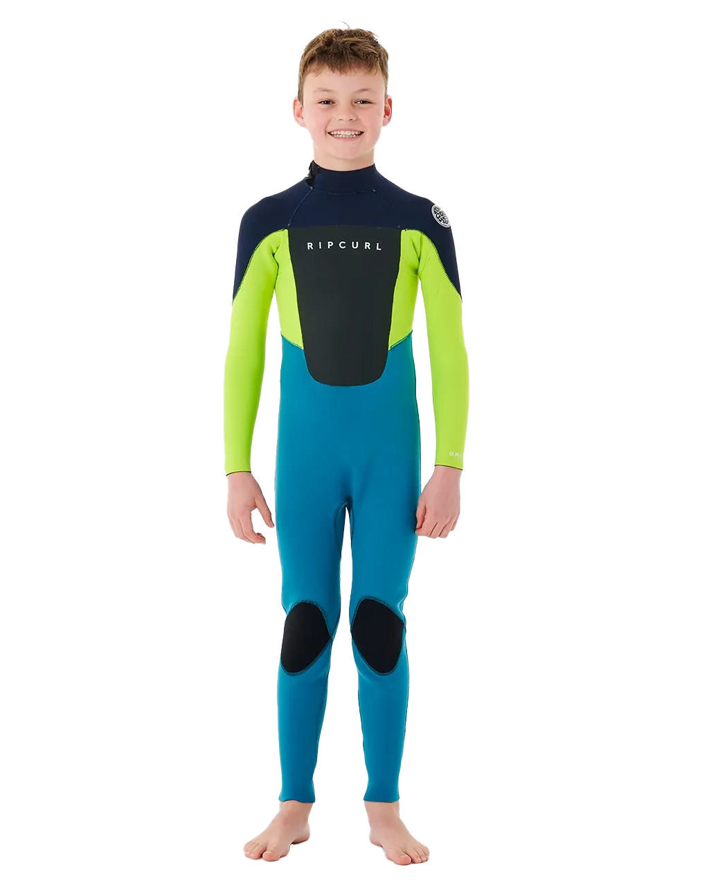 Boys Omega 3/2mm Back Zip Wetsuit In Navy