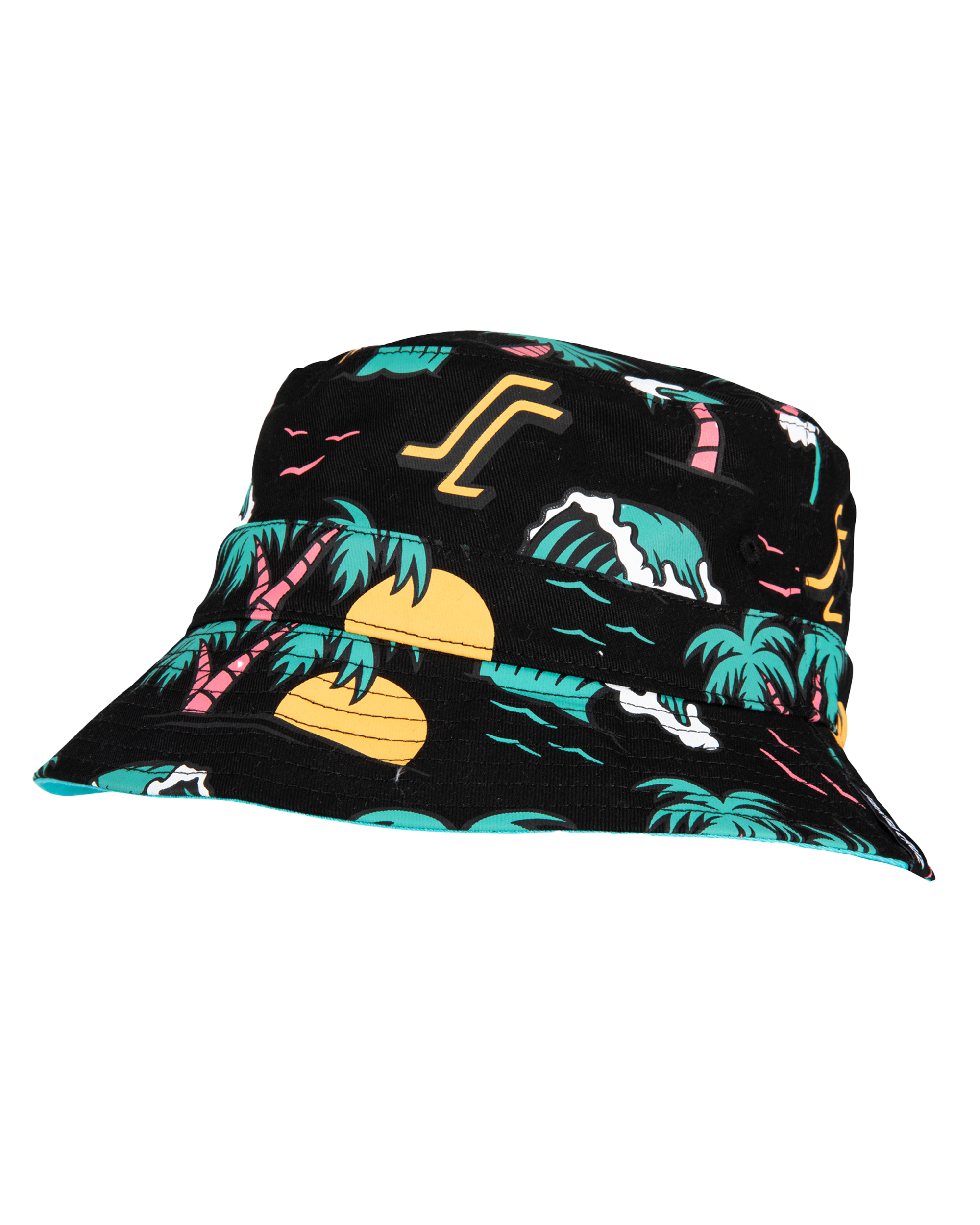 Boys Paradise Repeat Bucket Hat In Black