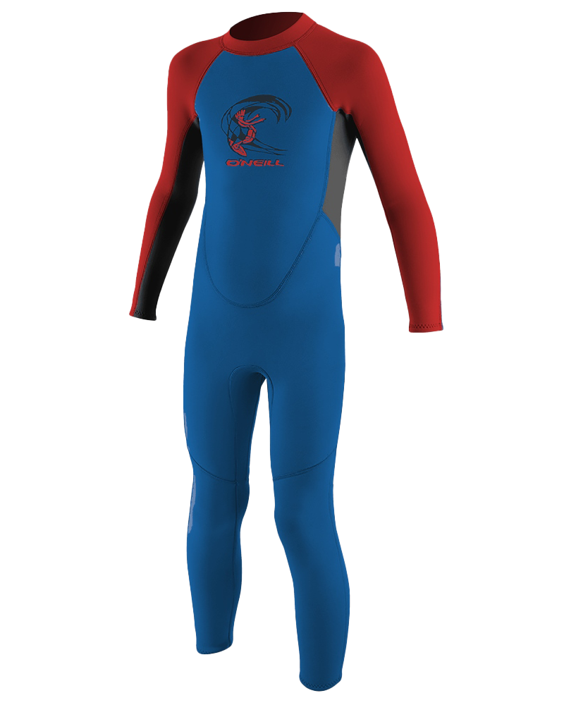 Boys Reactor-2 2mm Back Zip Wetsuit In Ocean  GraphiteandRed