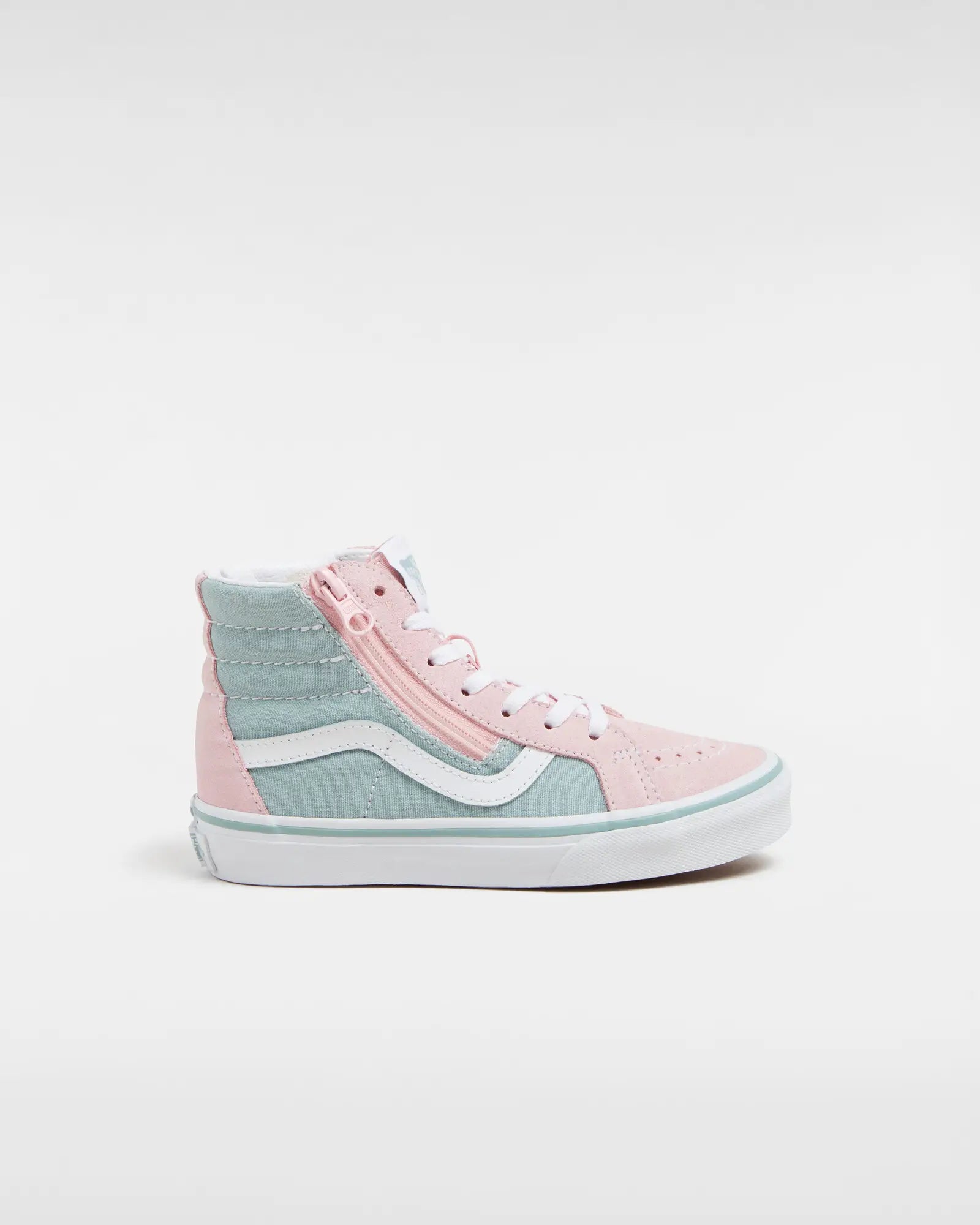 Boys Sk8-hi Reissue Side Zip Shoes In GreyandPink