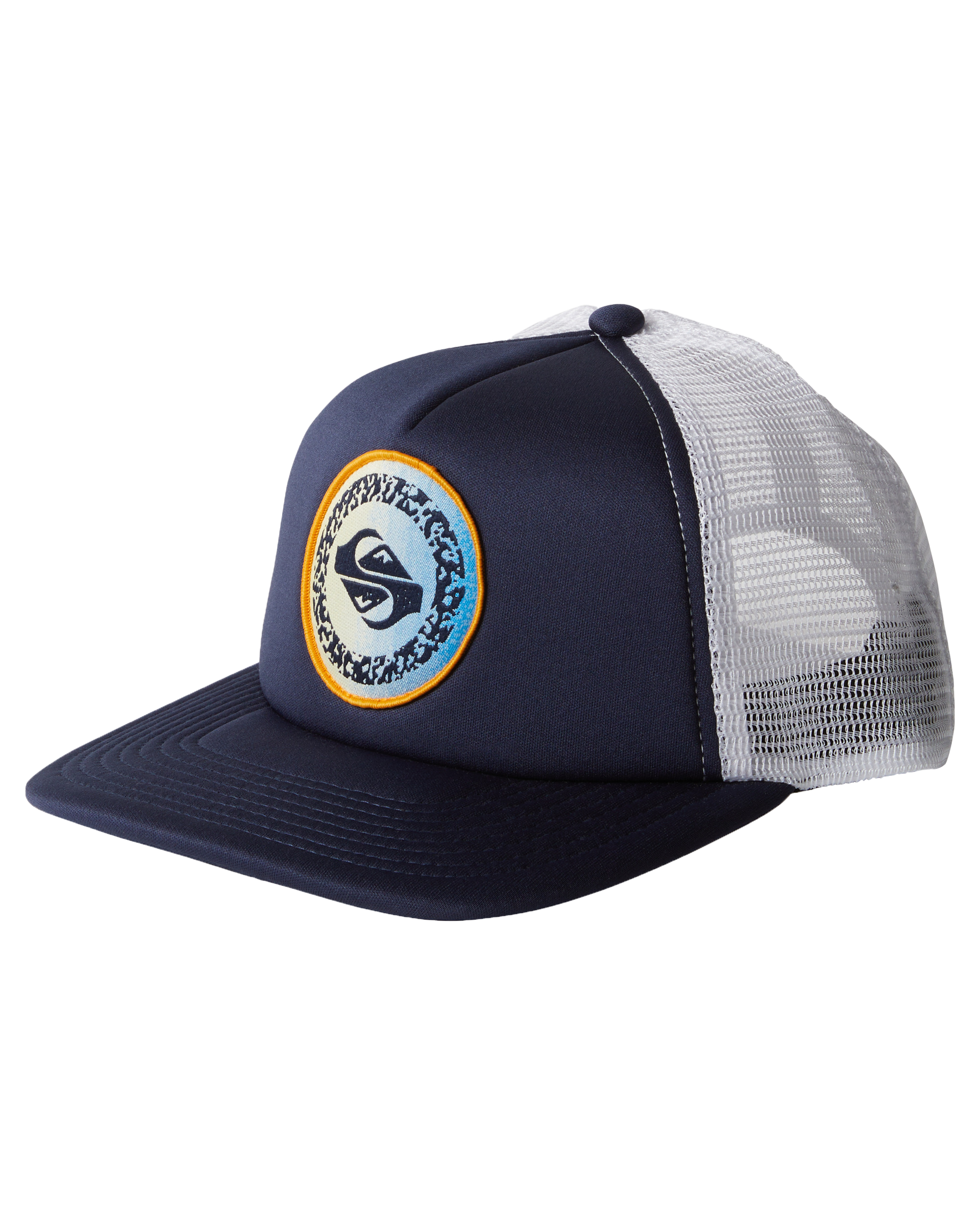 Boys Slab Scratch Trucker Cap In Navy Blazer